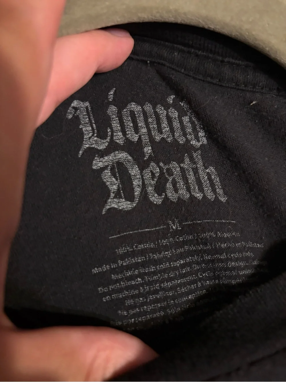 Liquid Death Skull Graphic Tee Shirt Medium